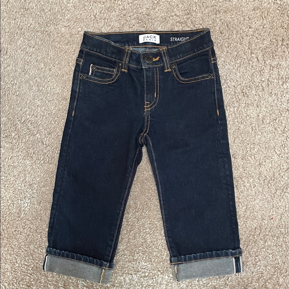 Janie and Jack Kids' Selvedge Dark Blue Jeans